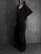 shine studded cotton pants (2color)