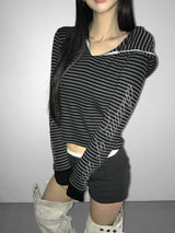 cupid striped hoodie(2 color)  