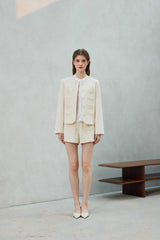 CHERISH TWEED JACKET / WHITE