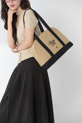 Butter Club BISCOTI Canvas Tote Bag Zipper 14 Inch Laptop Multi Colours