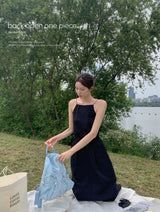 【MADE】Back slit long dress