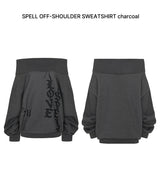 スペルオフショルダースウェットシャツ charcoal