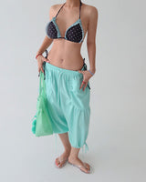 Button Big Pocket Bermuda Harem Capri Pants