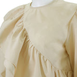 round frill blouse