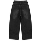 ビンテージサイドピンタックデニムパンツ (black)