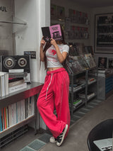 pigment line wide banding pants