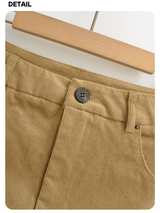 brown corduroy midi skirt