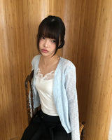 Meirin Lace V-Neck Sheer Cardigan