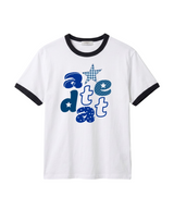 Essential Standard Short-Sleeve Ringer T-Shirt Alpha Appliqué White