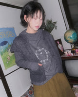 (2color) Pocket Wool Flare Half-Sleeve Cardigan