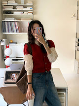 [MADE] LoHeart Puff Mini Cardigan