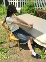 バルフラワーラウンドショートスリーブ二ット