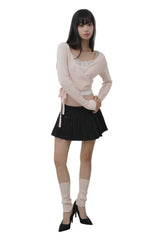 Jelly short leg warmer, Black
