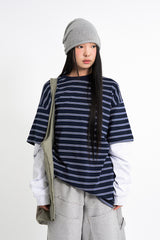 デイズストライプレイヤードTシャツ