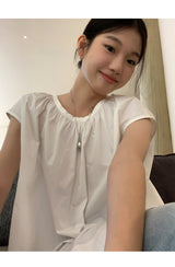 フレンチシャツ ルーズフィット ノースリーブTシャツ