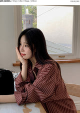 #CT Stripe Overfit Long Sleeve Shirt (3color)