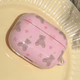 [MADE] vintage bear airpods case (pink)