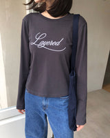 [ORIGINAL]ペーパー レタリング ロングスリーブTシャツ