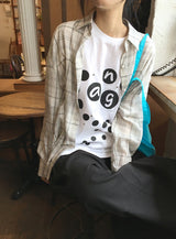 [unisex] Lebea Loose-Fit Rivet Dot Short Sleeve Tee