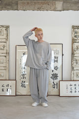 HEAVY-TERRY BALLOON SWEAT BOX TEE (Gray)