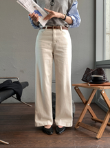 Lucain 307 Cotton Spandex Wide Pants / 5 colors