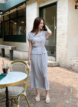 Weave Pleats Cardigan