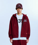 UNDEFEATED HOOD ZIP-UP (BURGUNDY)