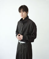 [DOJINOI] DRAFT CROP WINDBREAKER BLACK