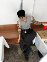 No.1311 snap henryneck sleeveless (3color)