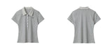 Cozy Stripe Collar Tee 231949406