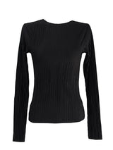 minimal pleated long sleeve T (3color)