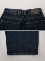 Deep Blue Balloon Wide Denim Pants
