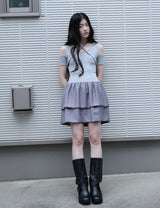 CANCAN PUMPKIN RIBBON DRESS(GREY)