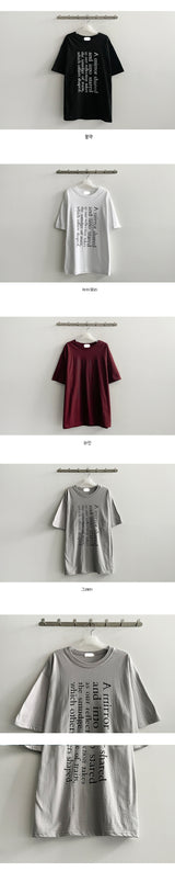 ペリー レタリング オーバーサイズ フィット 半袖 Tシャツ