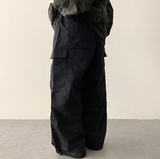 Lead Knee Pin Tuck Hem String Wide Pants
