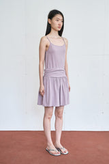 Shirring Waist Dress (Light Purple)