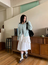 Verpan Frill Banding Midi Skirt