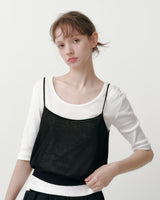 [MADE] KIMI, sheer layered camisole