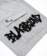BBD Graffiti Logo Oversized Cargo Sweatshorts (Gray)