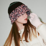 Fluffy Ring Crochet Hat (Brown)