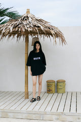 ピクセルピン二ット1/2ボックスtシャツ