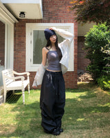 Earf Wave Shirred Nylon Pants