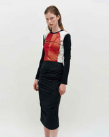 Draped Long Skirt _ WHITE