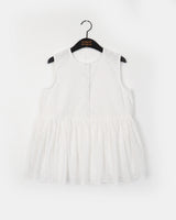 Cordan Punching Flare Button Sleeveless Blouse