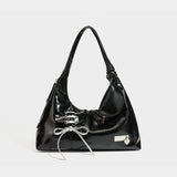 Lace-Up Drawstring Mini Tote Bag