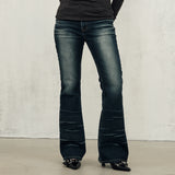 cross boots cut (blue)