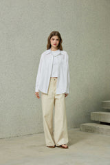 BRIGHT OVERSIZED SHIRT / WHITE