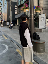 Over hood knit vest