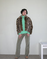 Leopard Corduroy Pants, Khaki