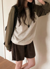 Casual Mood Raglan Sweat Shirt (3color)